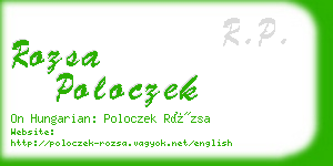 rozsa poloczek business card